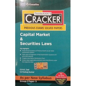 Taxmann's Cracker on Capital Markets & Securities Laws (CMSL) for CS Executive December 2023 Exam [New Syllabus] by N. S. Zad, Pankaj Kumar | Scanner